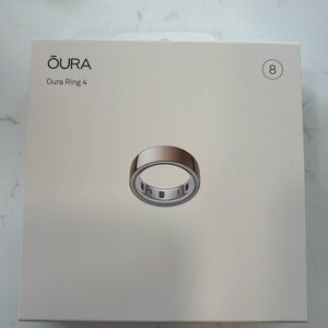 Oura Ring 4, Rose Gold, Size 8
